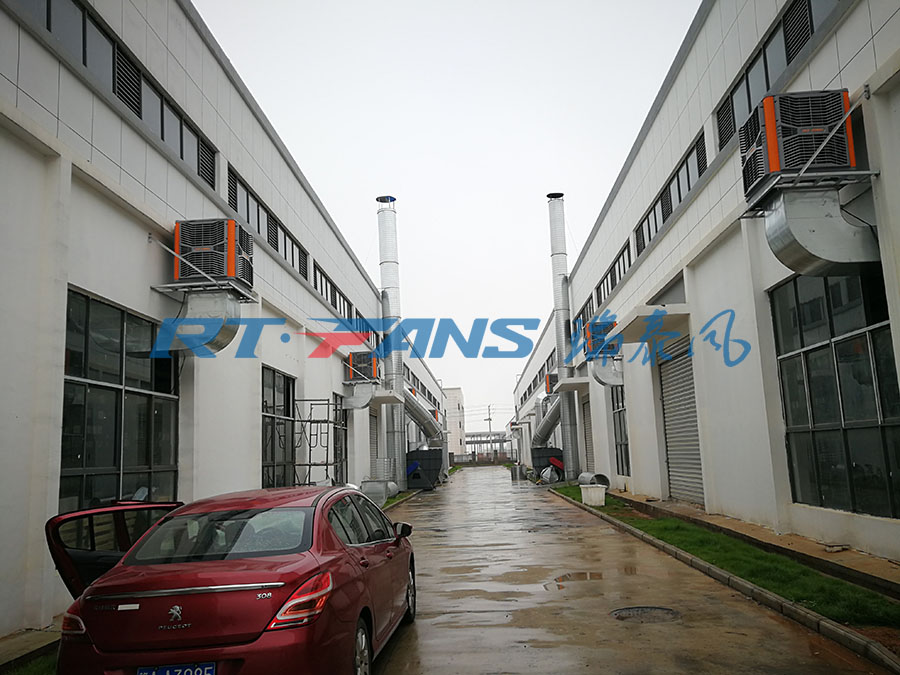 車間降溫方案,江西工業(yè)冷風機,環(huán)?？照{(diào)